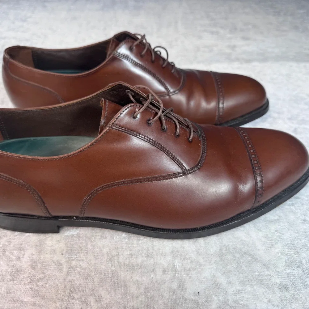 Florsheim Mens Brown Leather Cap Toe‎ Oxford Dress Shoes Size 11.5 D